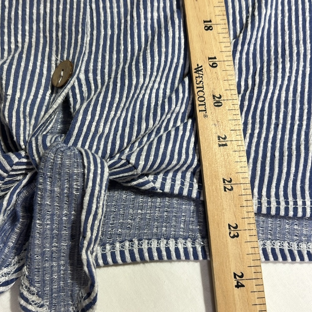 W5 Nautical Striped Front Tie Top - Picture 5 of 5